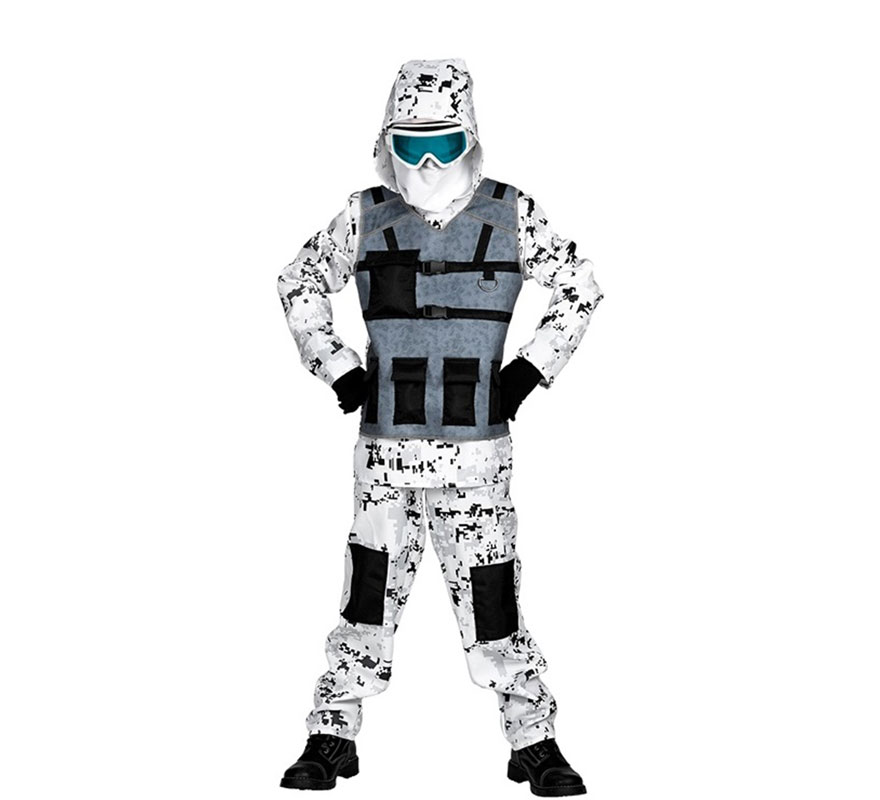 Special Forces Arctic Soldier Costume for Boys