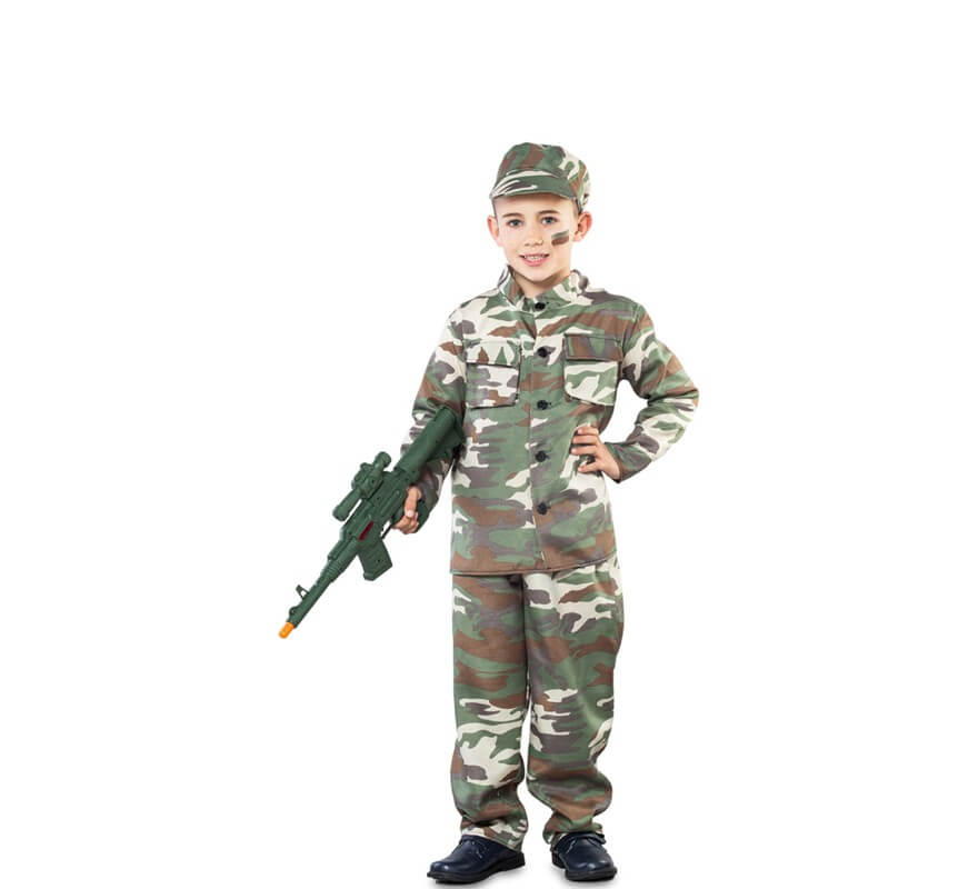 Camouflage soldier costume for children