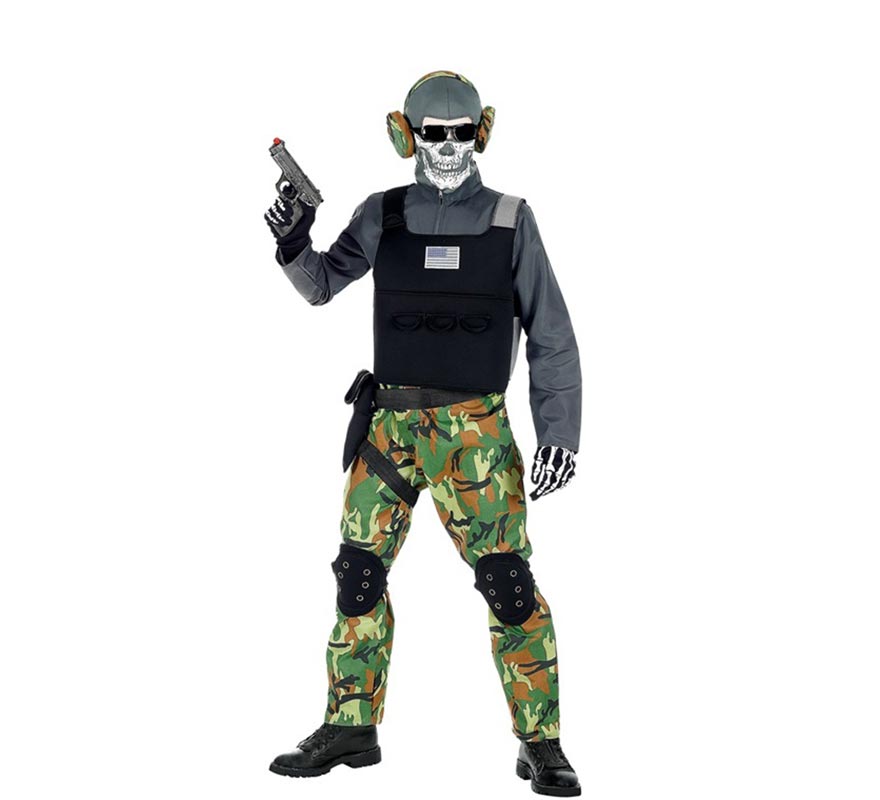 Skeleton Soldier Costume for Boys