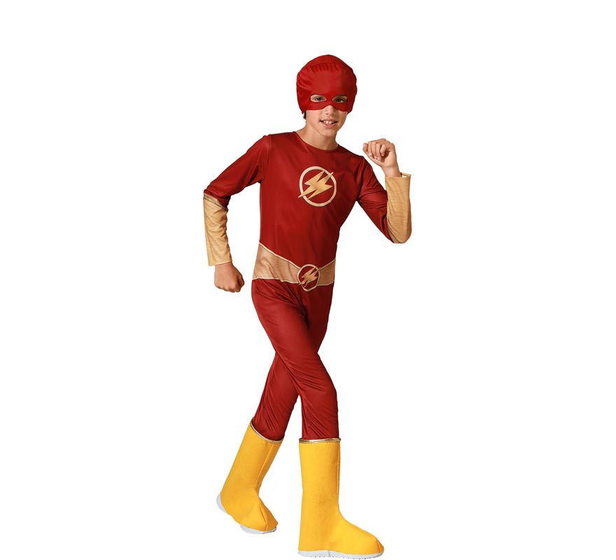 Costume da supereroe rosso veloce per bambino