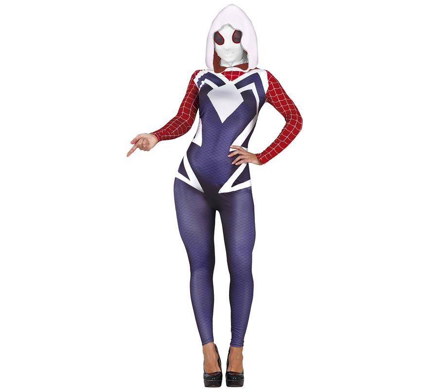 Hooded Arachnid Super Heroine Costume for Women