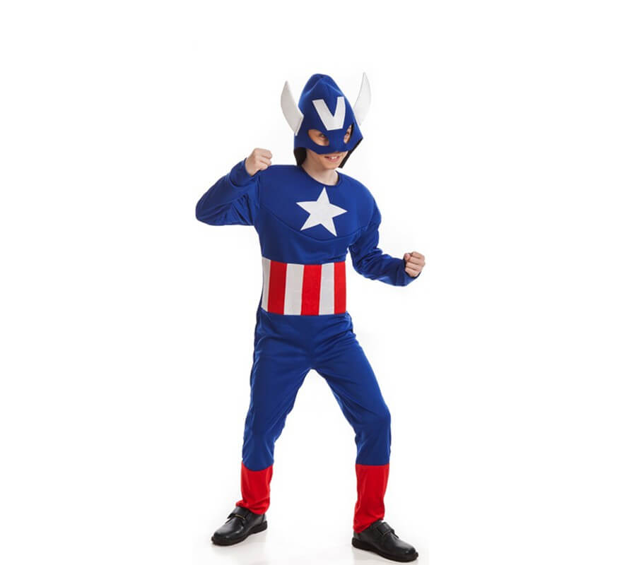 Cariñoso autoridad lucha Disfraz de Capitán azul para hombre