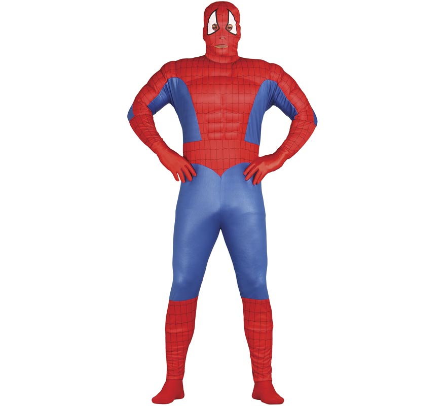 Muscular Arachnid Superhero Costume for Men