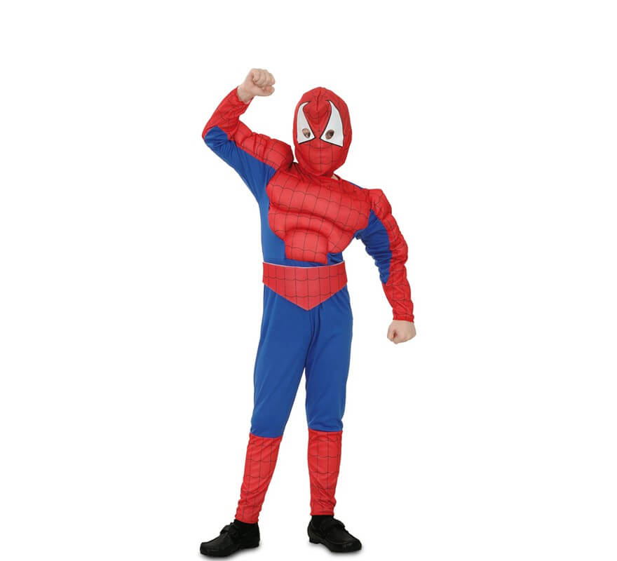 Muscular Arachnid Superhero Costume for Boys