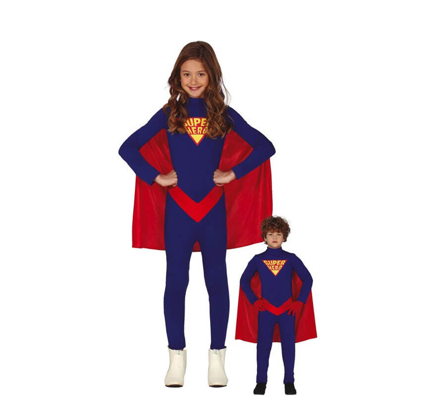 Costume da supereroe blu per bambini