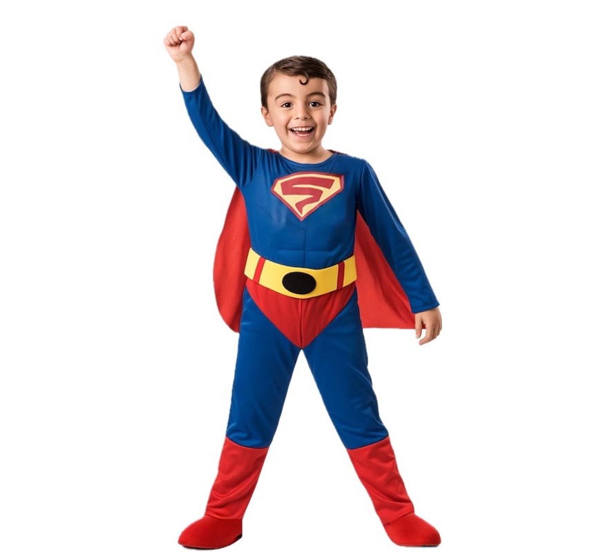 Blue and red superhero costume for boys