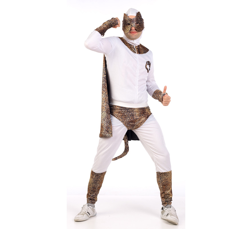 Disfraz de superhéroe leopardo para hombre