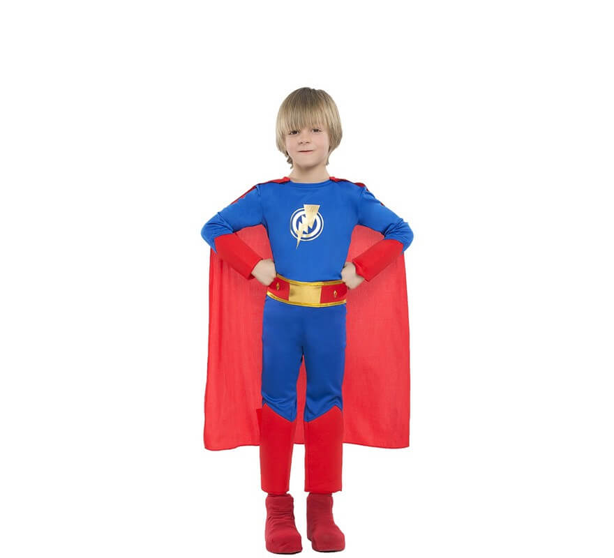 Disfraz de Superhéroe azul y rojo para niño