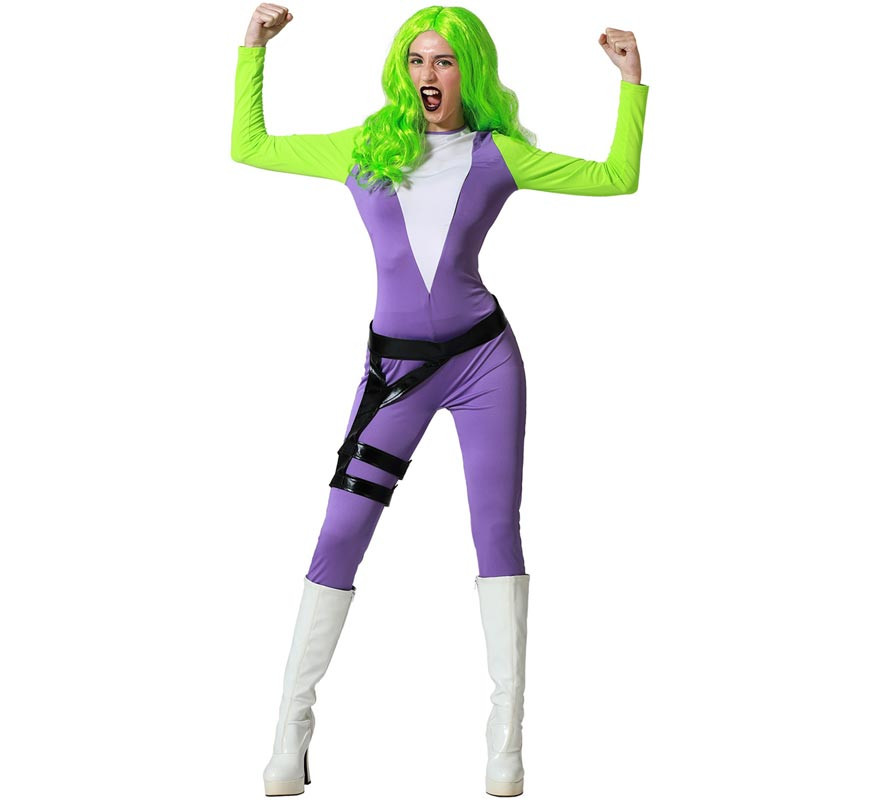 Green superhero costume for women