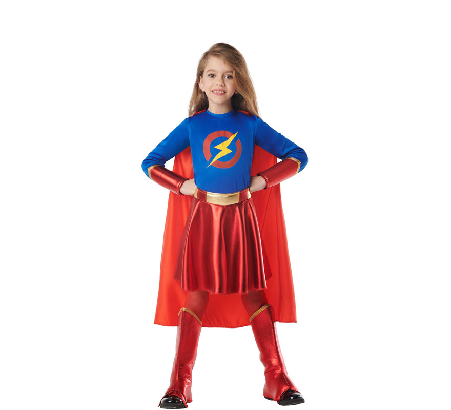 Superwoman costume with cape for girls