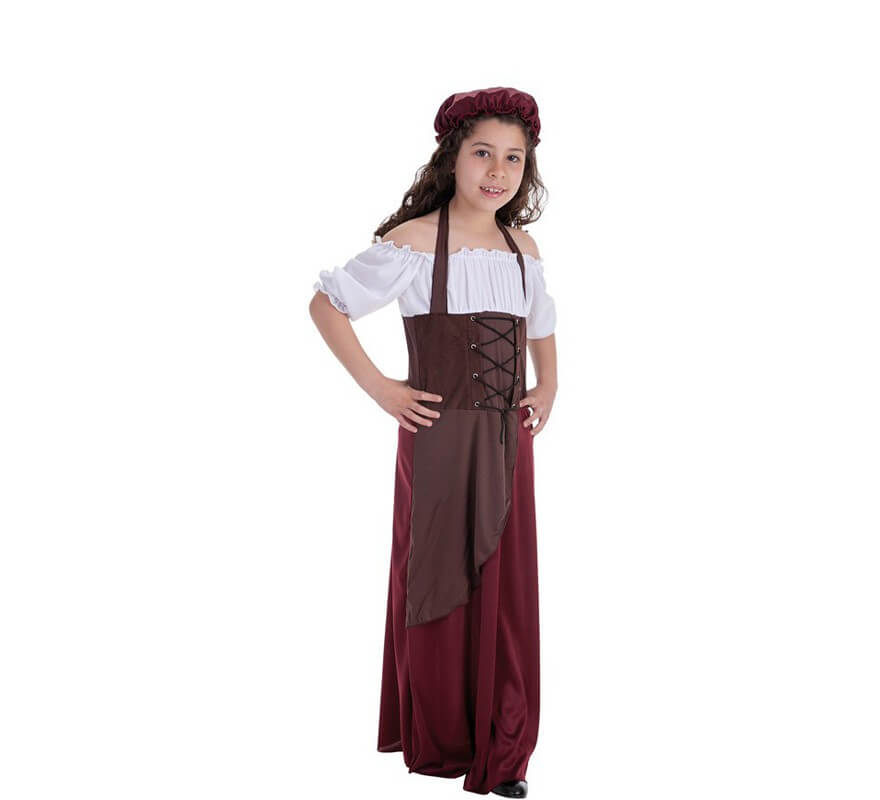 Disfraz de Tabernera Medieval para niña