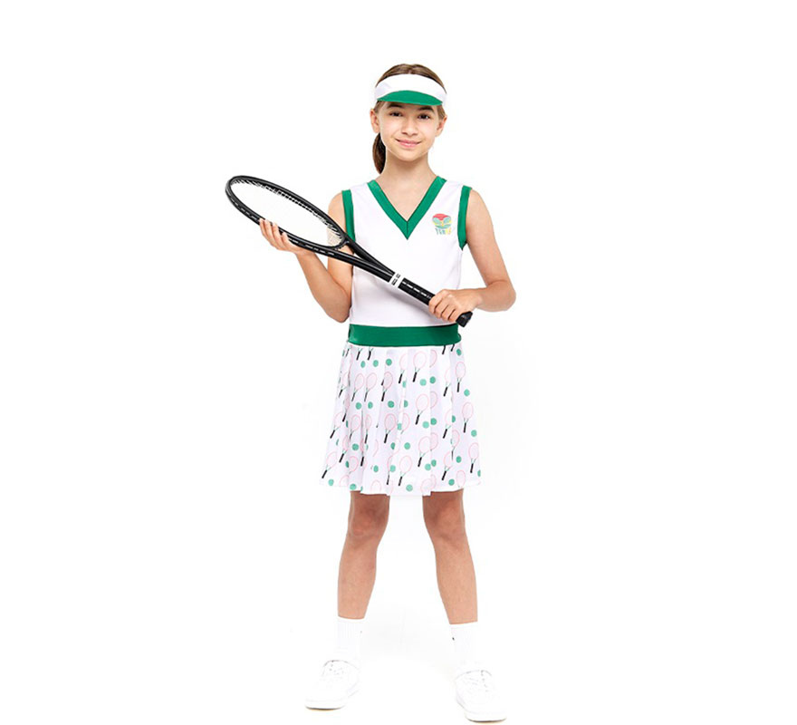 Disfraz de Tenista Retro para niña