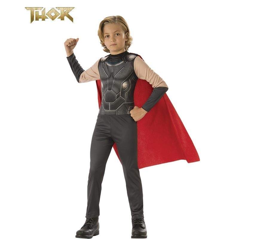 Thor Opp costume with red cape for kids