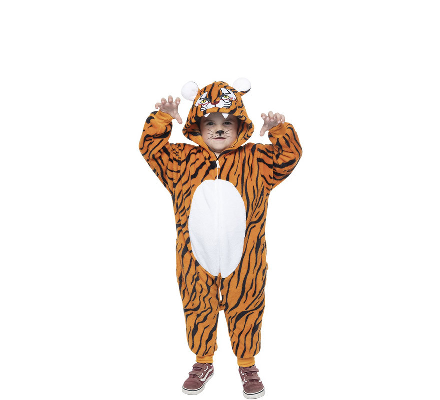 audiencia perspectiva Transformador Disfraz de Tigre con capucha y orejas para niño