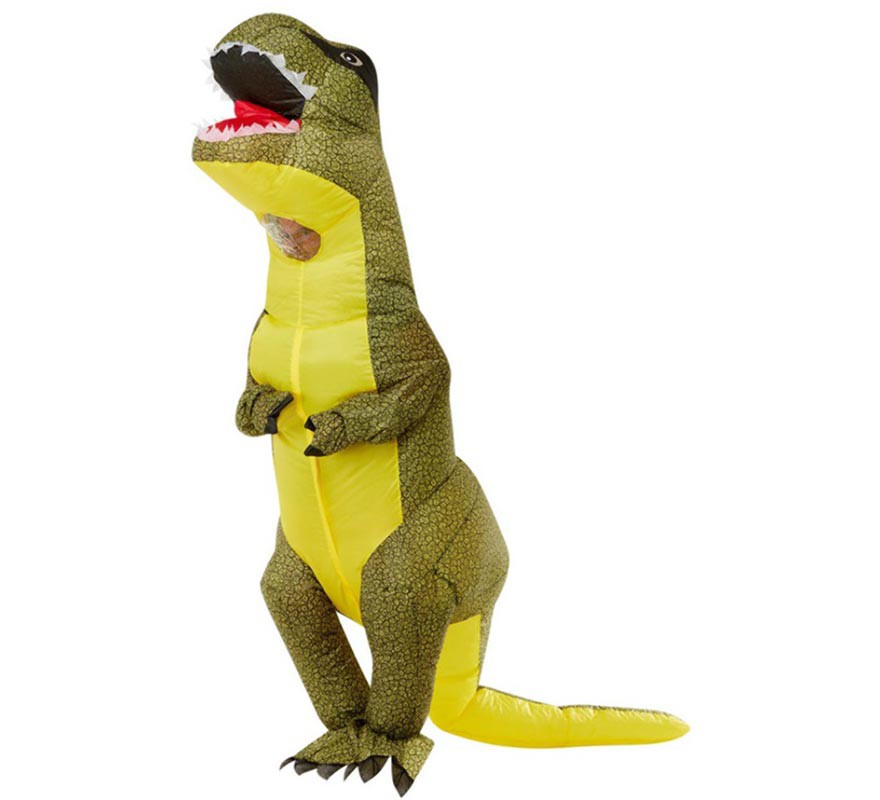 costume Tyrannosaurus Rex per adulti gonfiabile verde