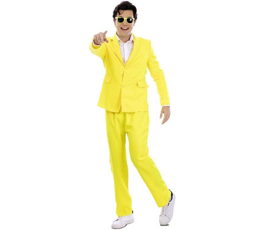 Men's Yellow Neon Suit Costume