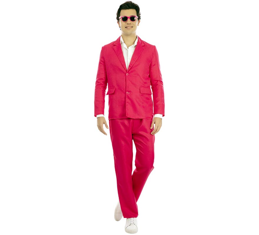 Men's Pink Neon Suit Costume