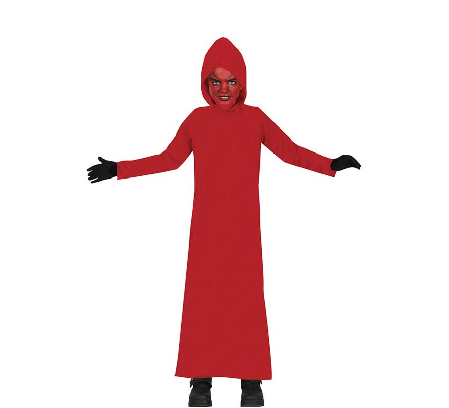 Red Hooded Demon Robe Costume for Kids