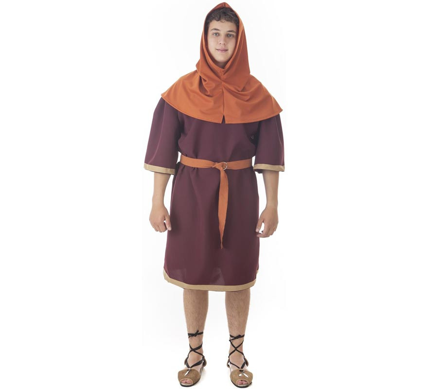 Men's Brown Hooded Medieval Tunic Costume