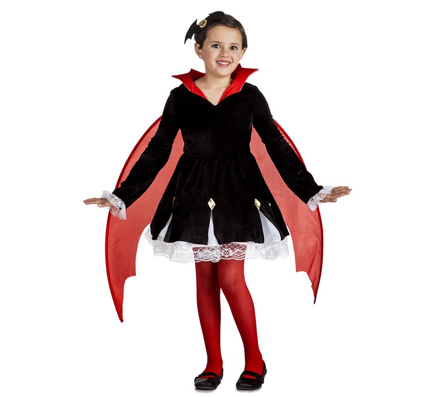 Disfraz de Vampira con alas para niña
