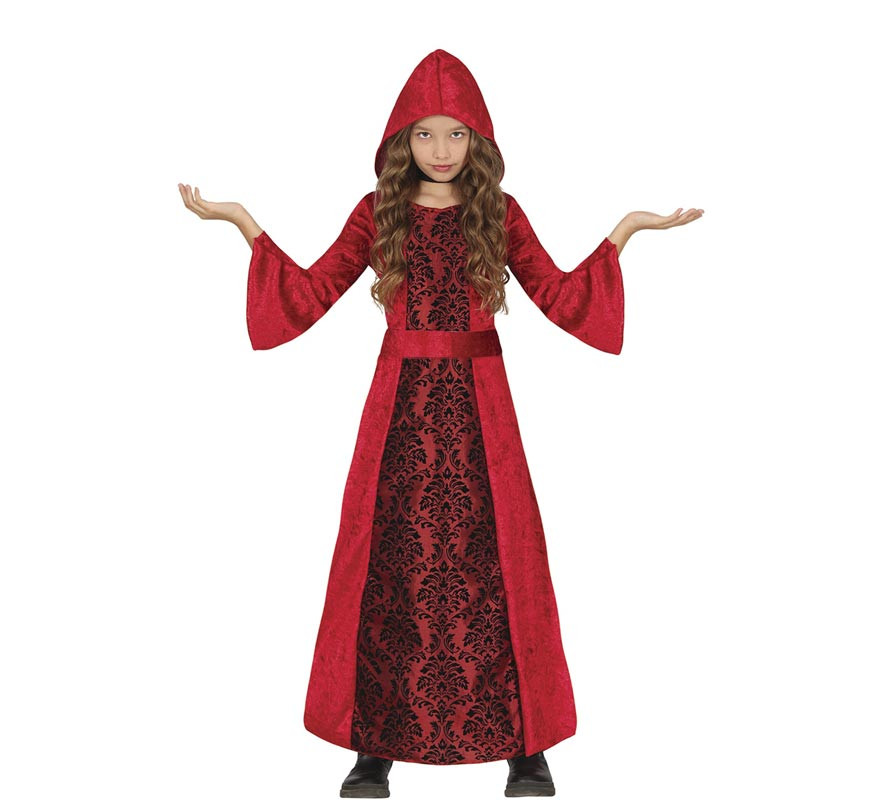 Red hooded vampire costume for girls