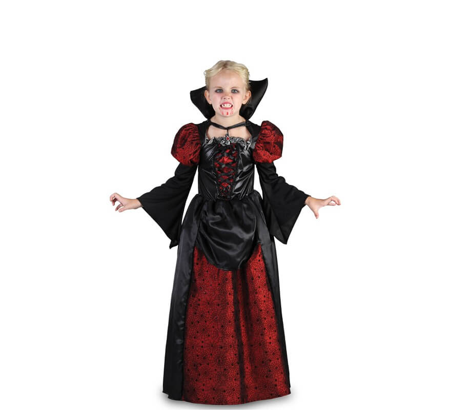 Disfraz de Vampiresa elegante para niña
