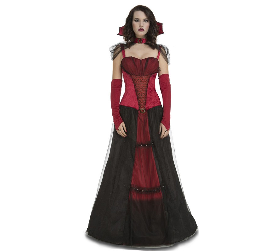 Disfraz de Vampiresa Gótica con Mitones para mujer