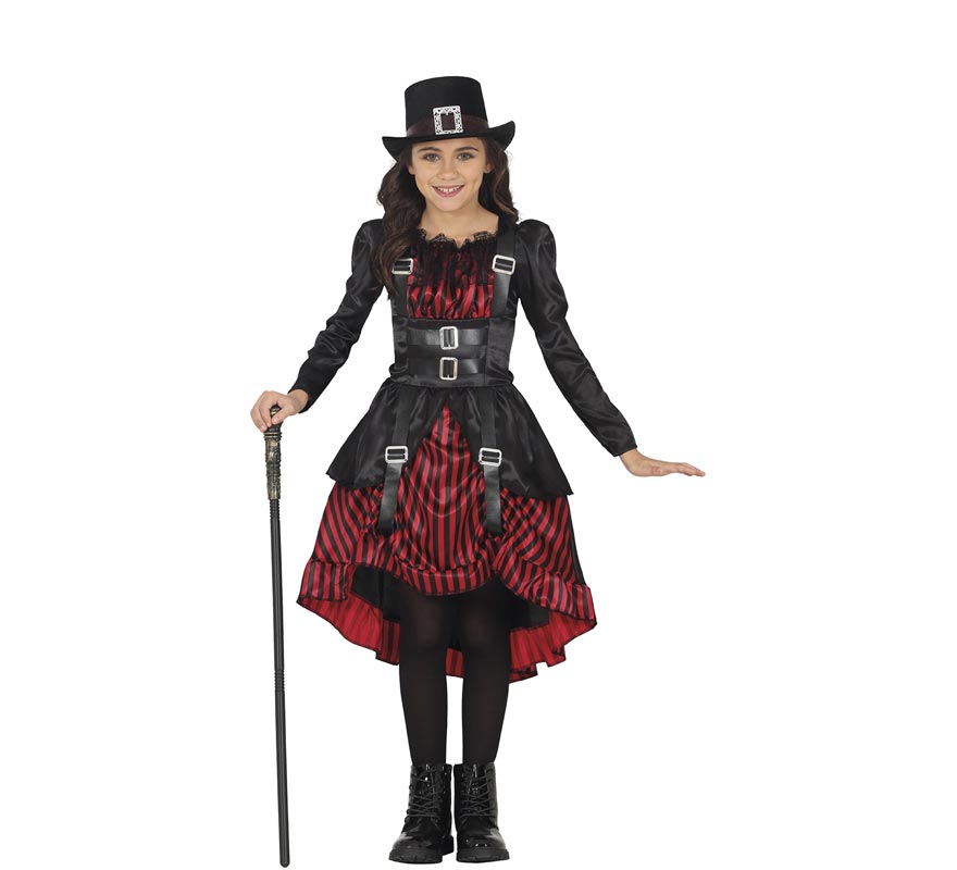 Steampunk Gothic Vampiress Costume for Girls