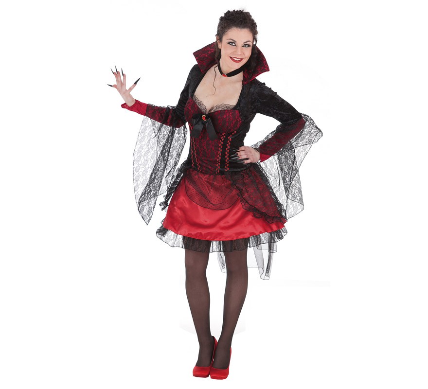 Disfraz de Vampiresa Madame Red para mujer