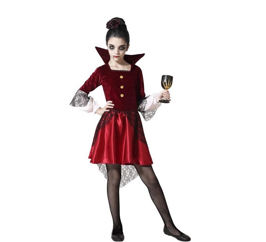 Red Vampire Costume for Girl