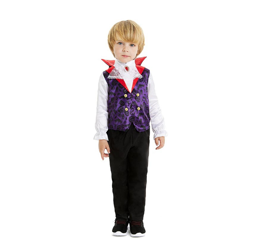 Classic Vampire Costume with Cape and Collar for Baby and Child