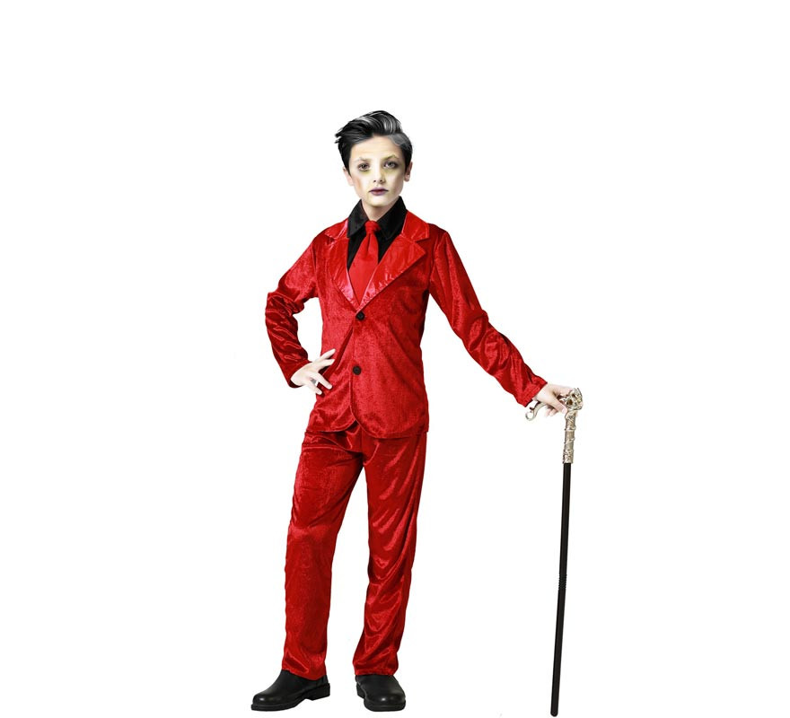 Red Elegant Vampire Costume for Boys