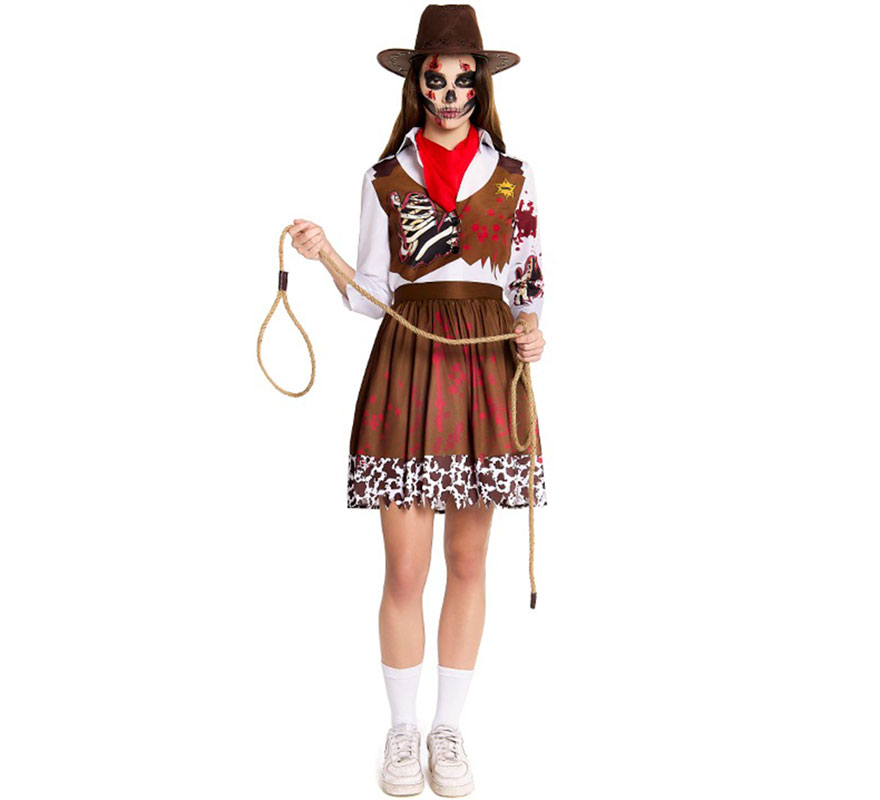 Zombie Cowgirl Costume for Women