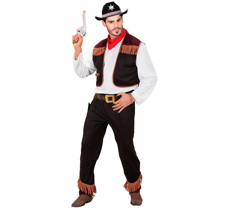 Cowboy costume with vest for men