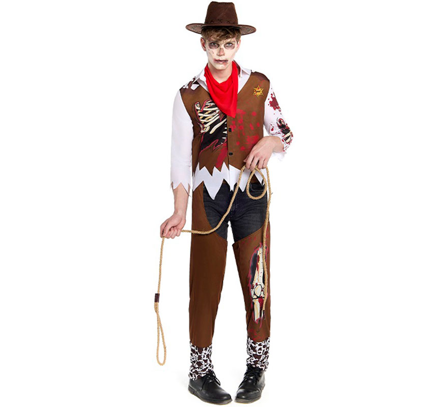Zombie Cowboy Costume for Men