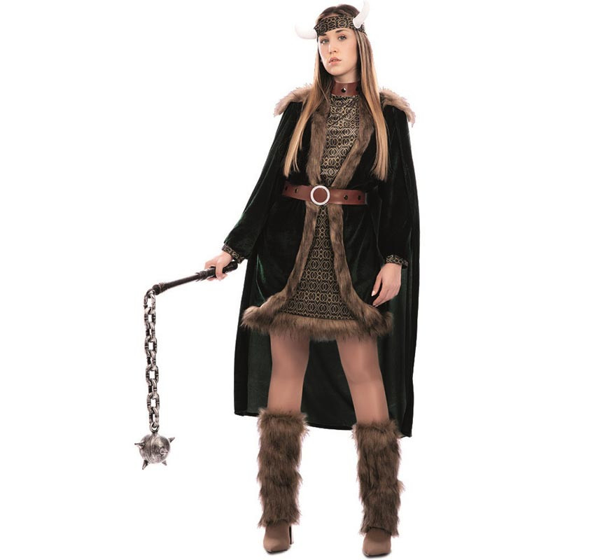 Disfraz vikingo de piel con capa para mujer: Disfraces adultos,y disfraces  originales baratos - Vegaoo
