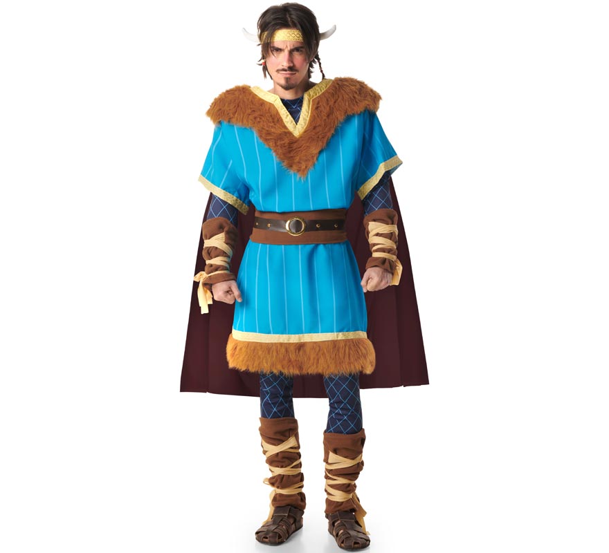 Blue Viking Costume with Cape for Men