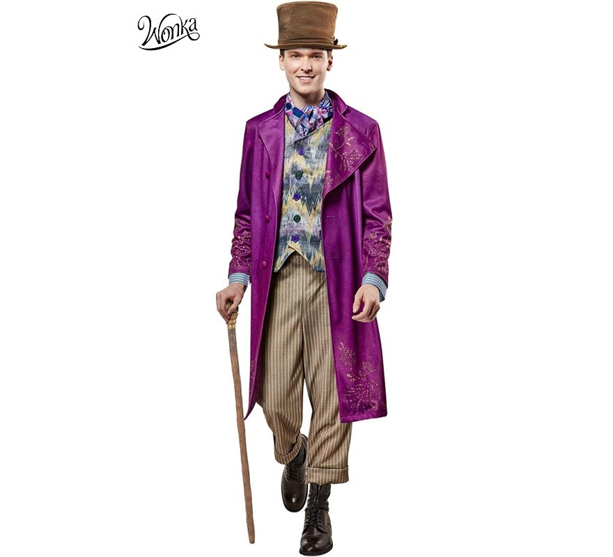 Mens Deluxe Willy Wonka Costume with Hat