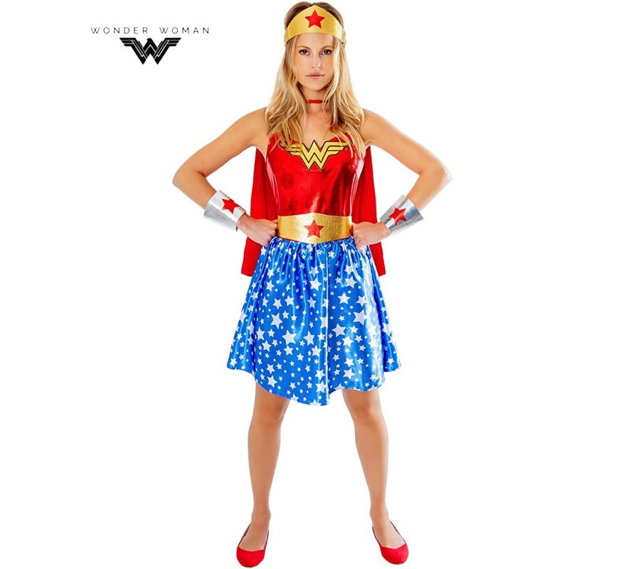 Women's Deluxe Wonder Woman Costume with Headband