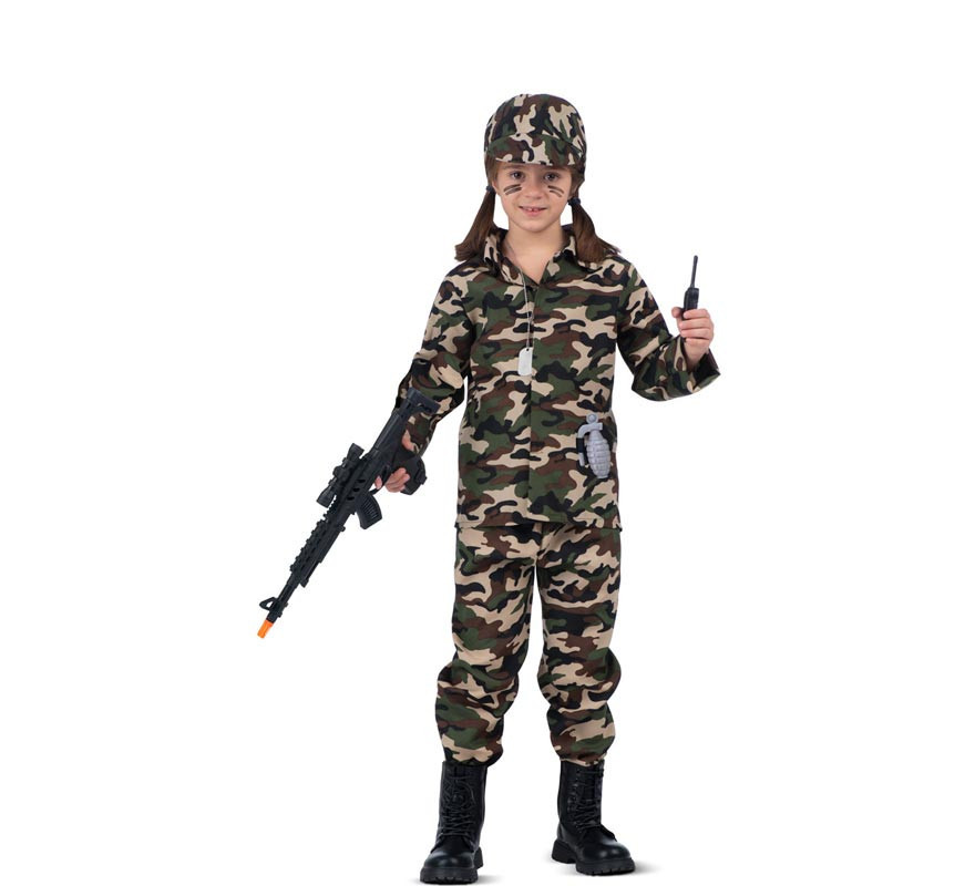 I Wanna Be A Soldier Costume with walkie-talkie for kids