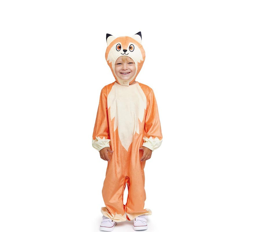 Fato de raposa laranja com chapéu para criança