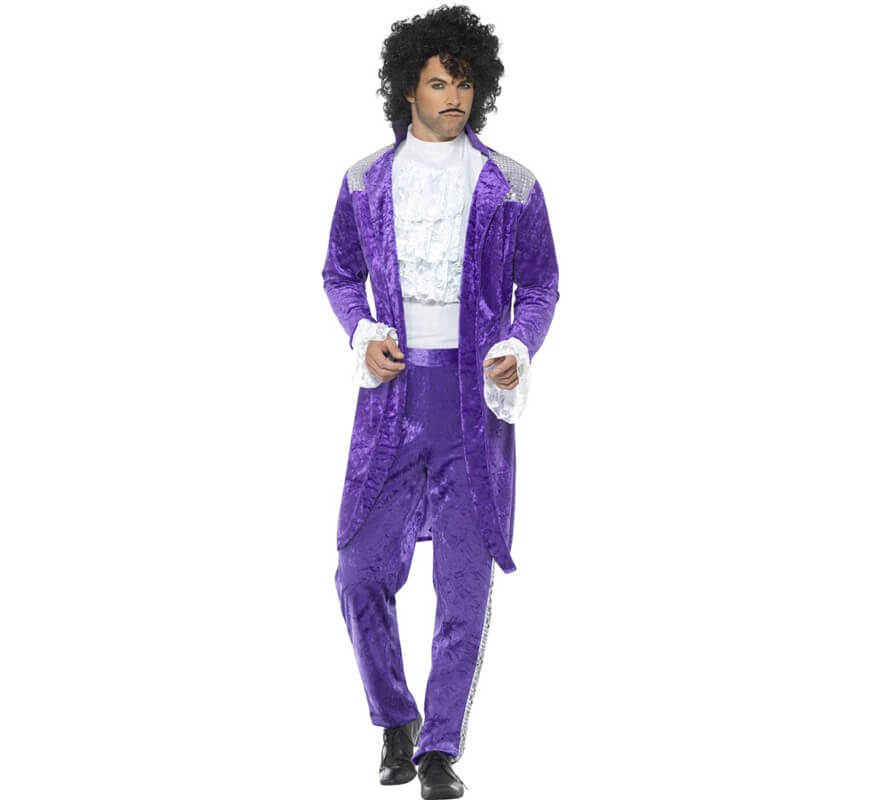 Disfraz de Cantante Púrpura Años 80 para hombre