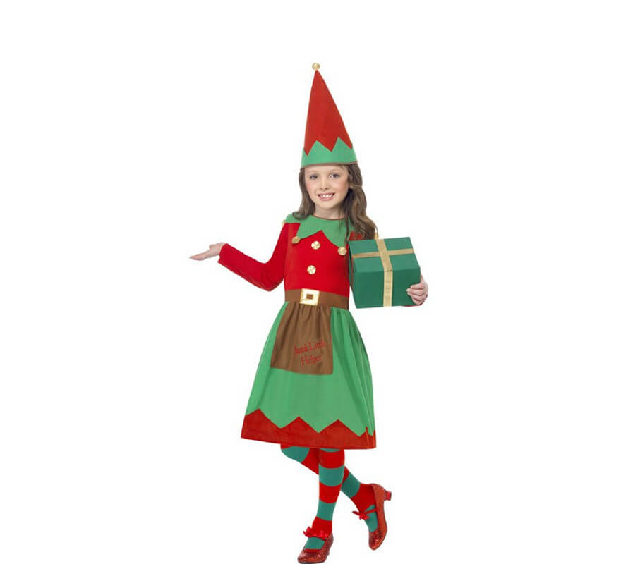 Elf Disfraz Adultos Kids Xmas Navidad Elaborado Vestido Santas Ayudante Conjunto para Juegos con disfraces 