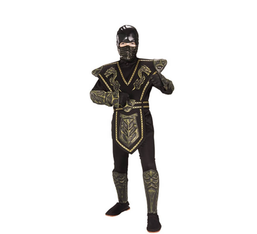Disfraz Guerrero Ninja oro para niños