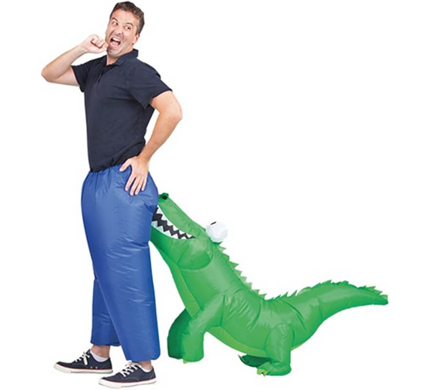 Disfraz inflable de cocodrilo para Halloween para adulto unisex