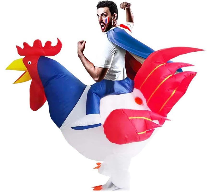 Inflatable French Rooster Costume for adults