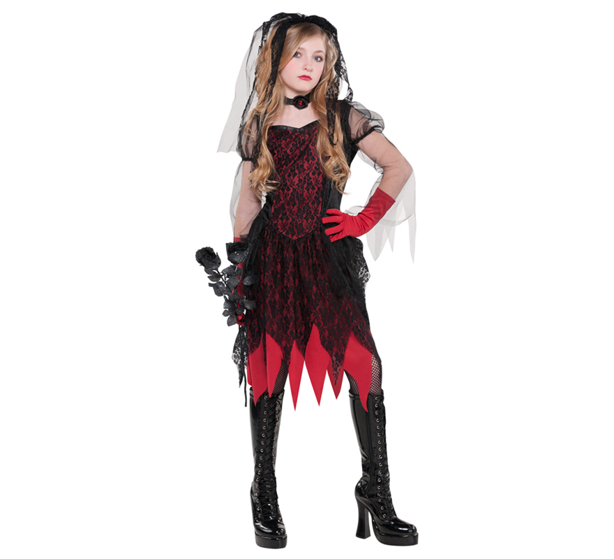 Disfraz Novia gótica para niñas y adolescentes Halloween