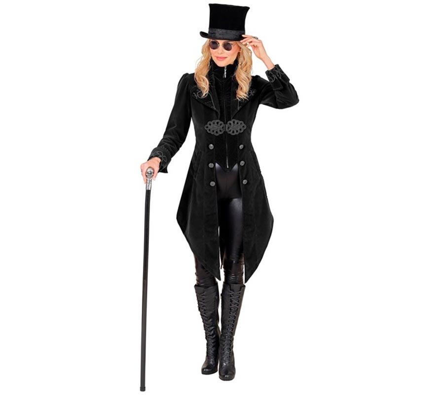 Disfraz o Abrigo Gótico Terciopelo Negro para mujer