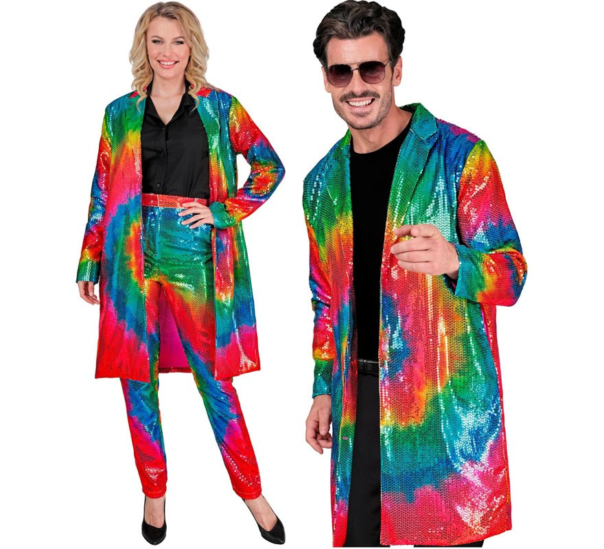 Costume or Coat Fashion Party neon multicolor for adults