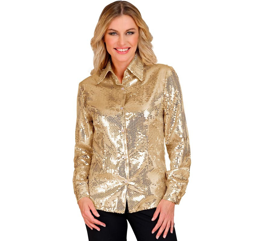 Gold Fashion Costume or Shirt with sequins for women